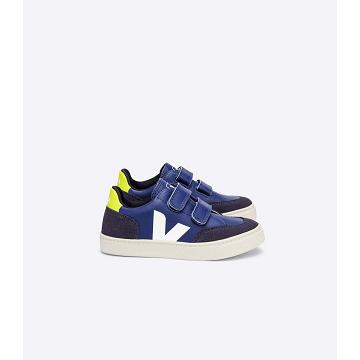 Veja V-12 CHROMEFREE Sneakers Kinderen Donkerblauw | BE 882GSO